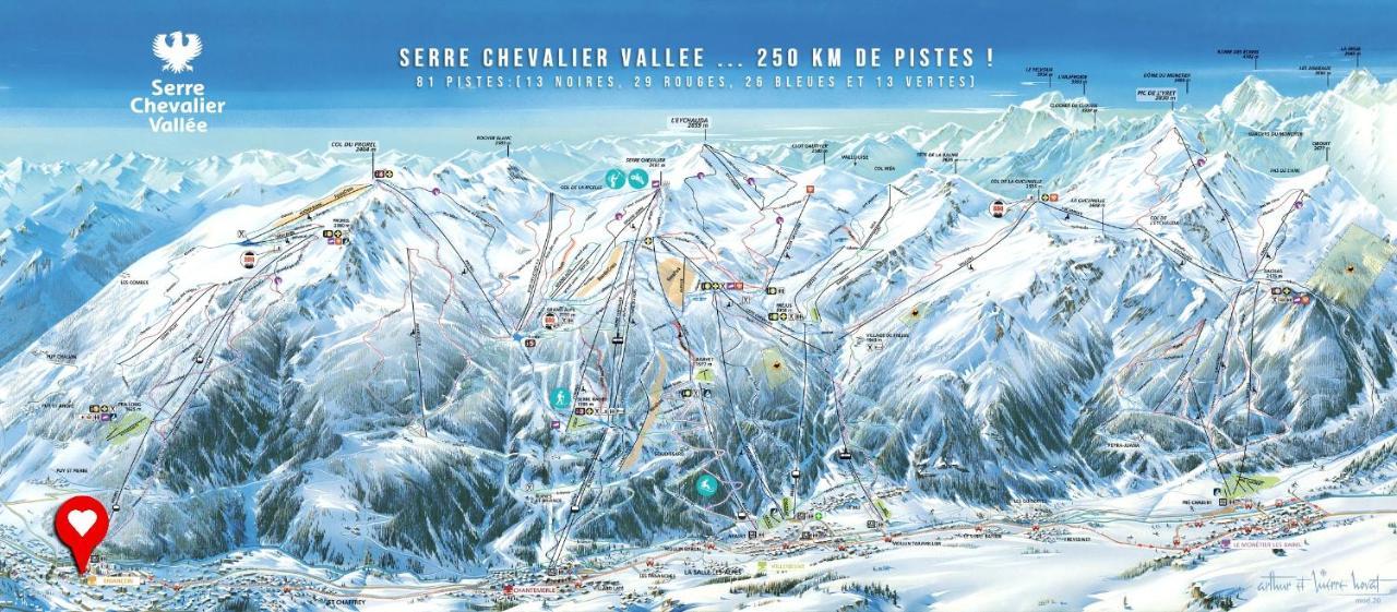 Briancon - Serre Chevalier 1200 - Joli Appartement - Face Aux Pistes En Centre Ville Buitenkant foto
